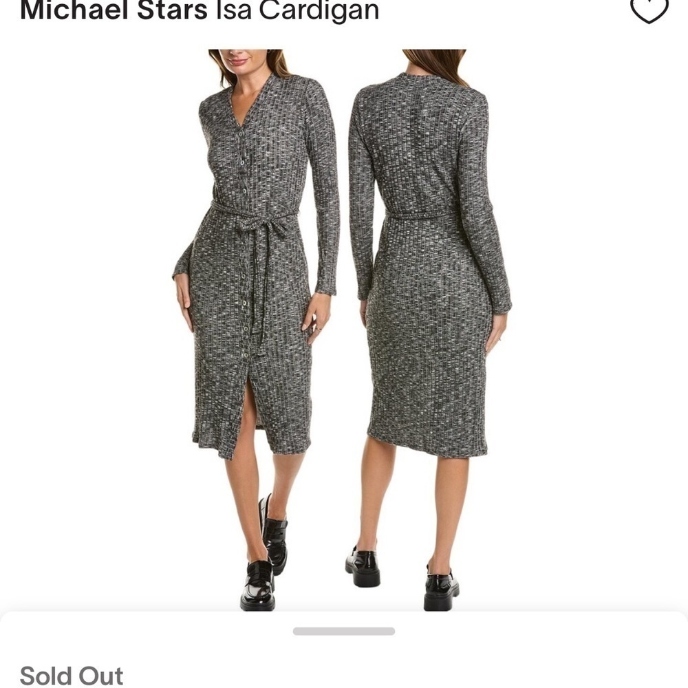 Michael Stars NWT Isa cardigan black marl women’s size 2X‎